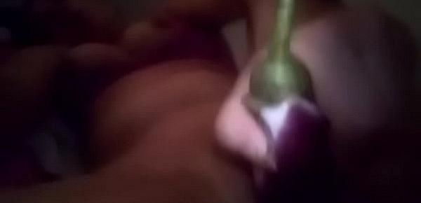  Catherine Osorio playing with Eggplant